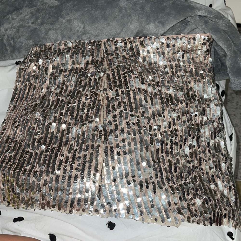 Womens free people sequin mini skirt